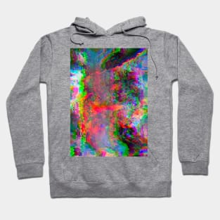 Rainbow Glitch Abstract v4 Hoodie